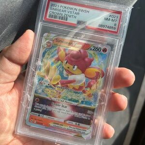 Simisear VSTAR Pokémon Card PSA 8